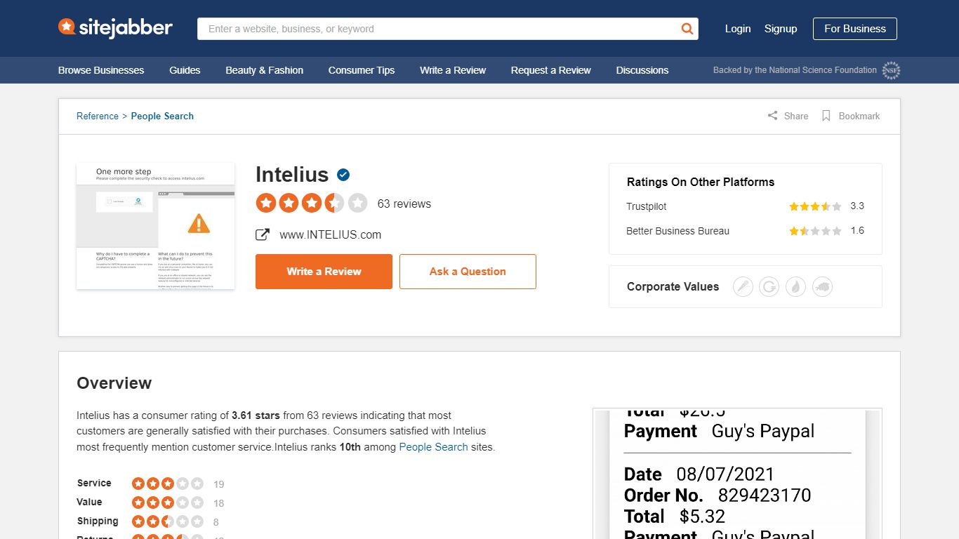 Intelius Reviews - 60 Reviews of Intelius.com | Sitejabber